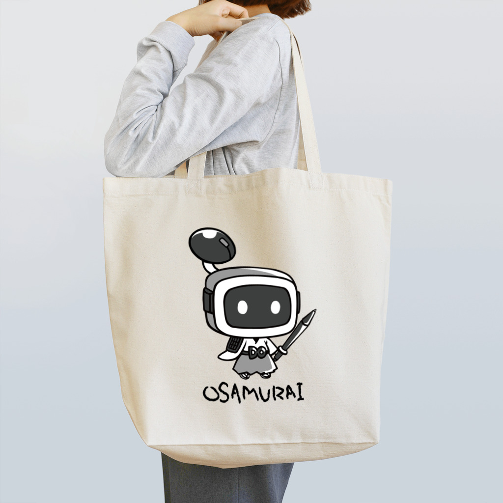 D-Oしょっぷのデスクおさむらい　モノクロ Tote Bag