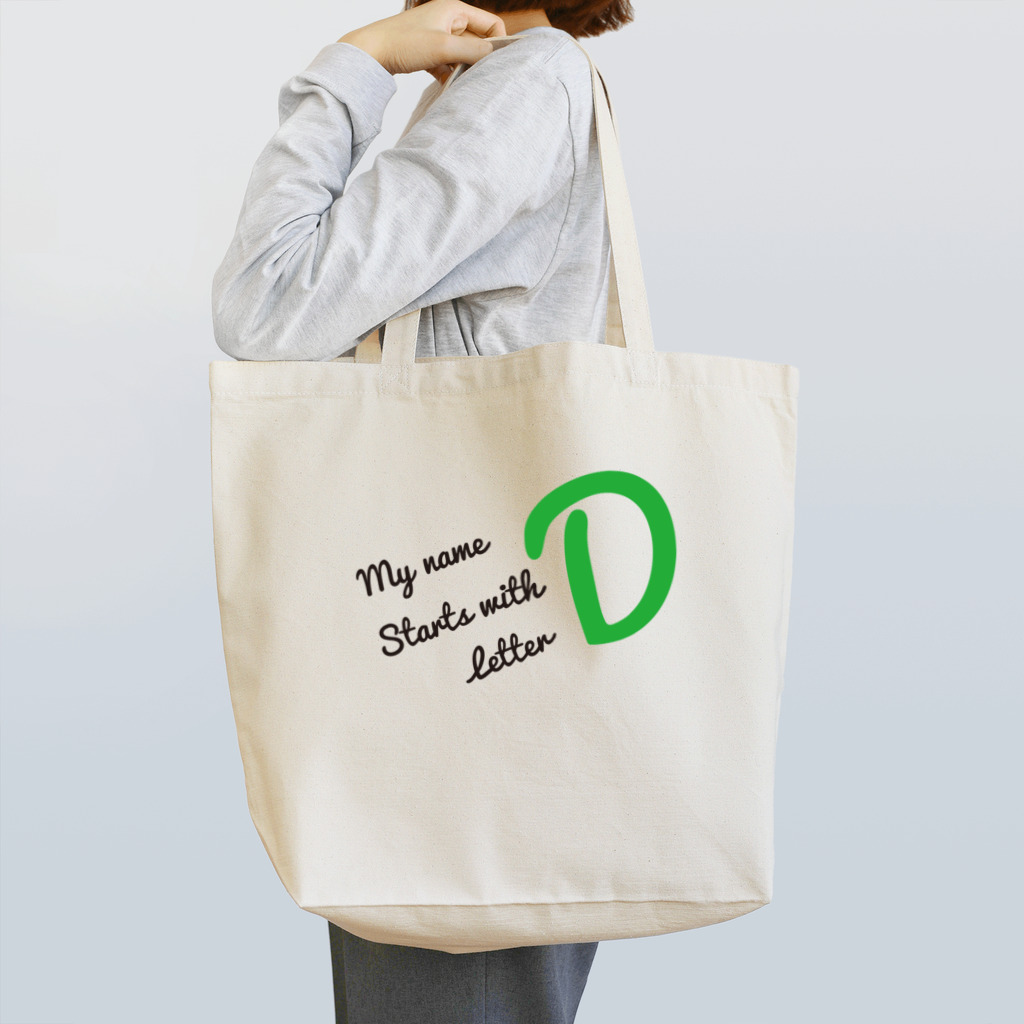 フォーヴァのMy name starts with letter D Tote Bag