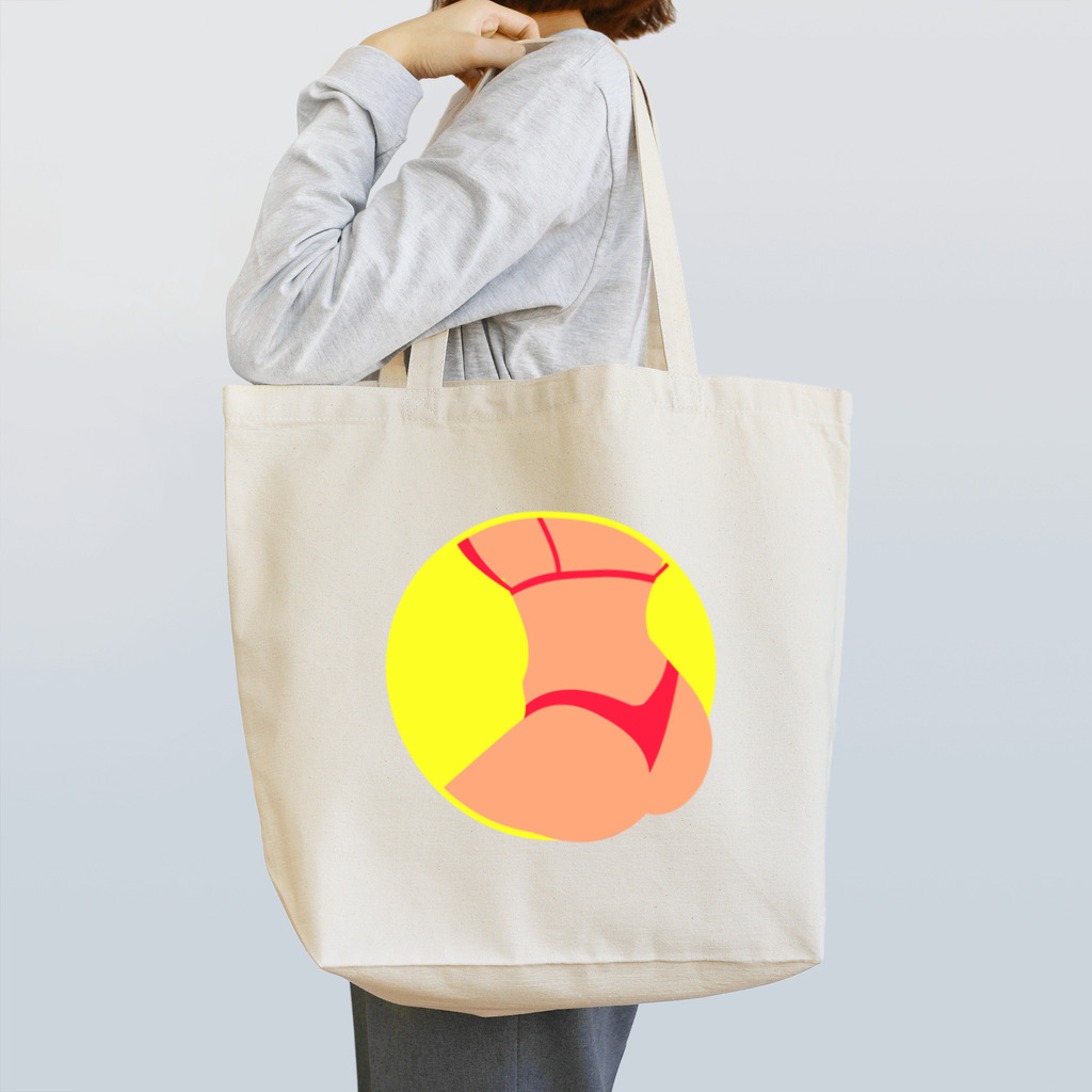 Bawdy_JpのSummer Butt(ネオンイエロー) Tote Bag