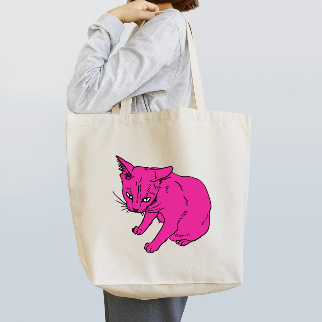 猫屋萬年堂のピンクのねこさん Tote Bag
