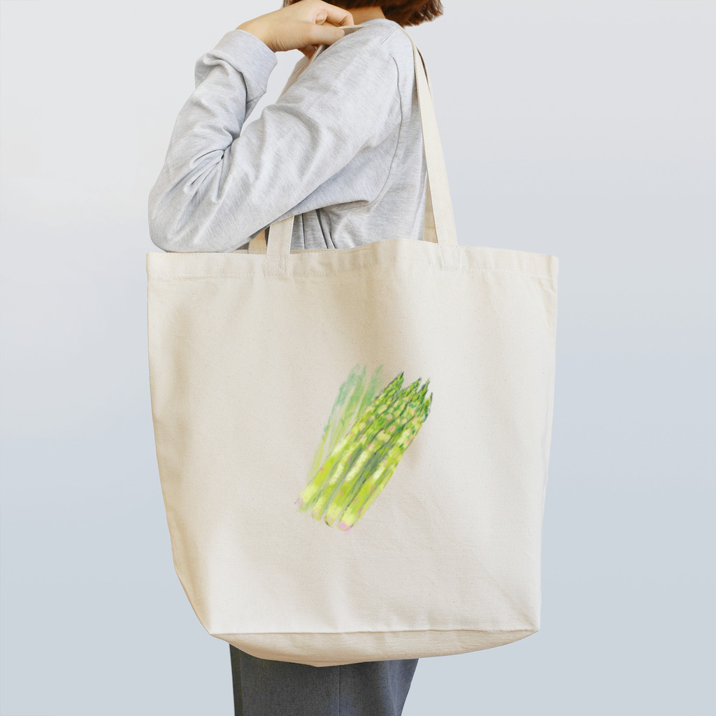 akane_art（茜音工房）のベジタブルバッグ（アスパラガス） Tote Bag