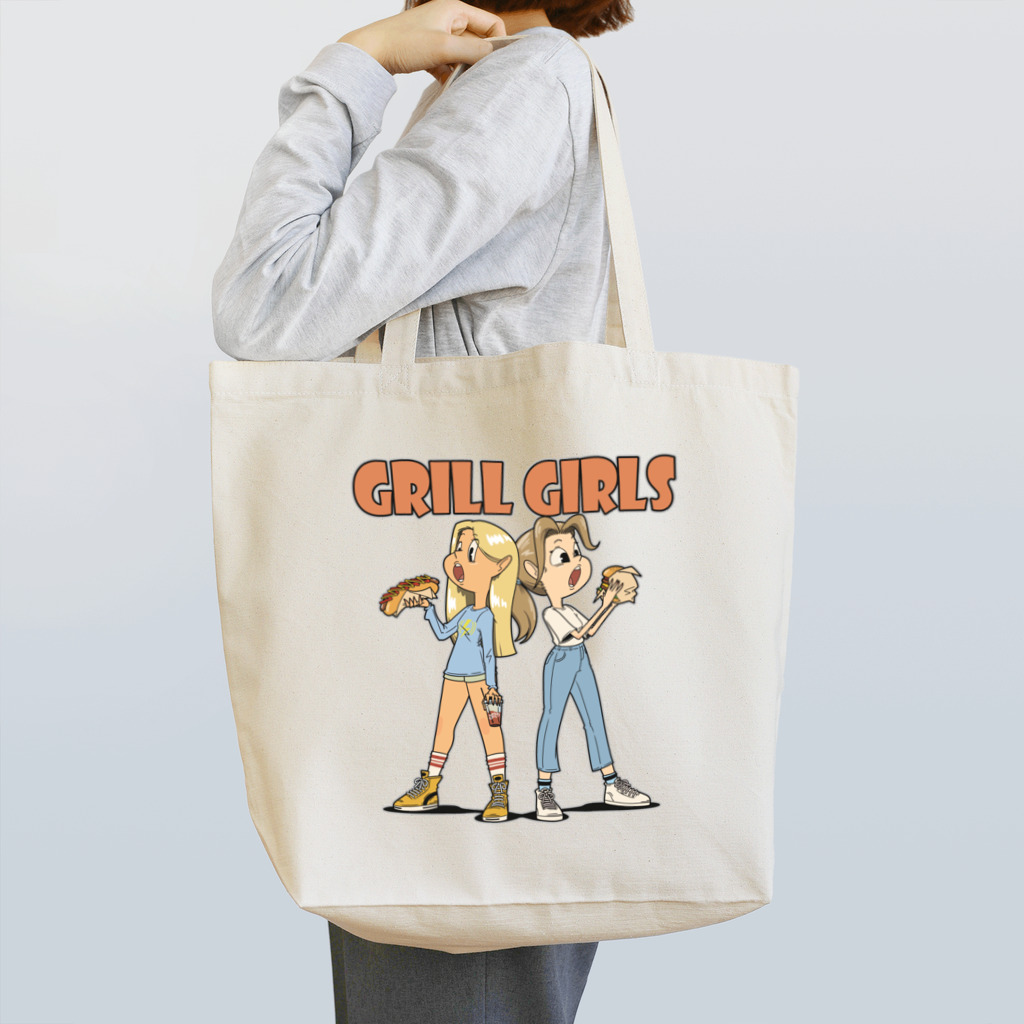 nidan-illustrationの"grill girls" トートバッグ