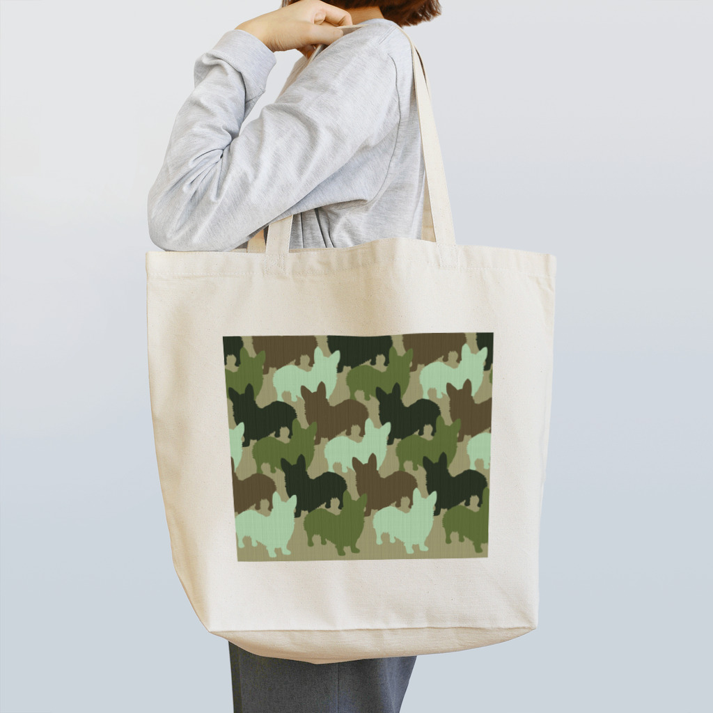 onehappinessのコーギー　迷彩柄 Tote Bag