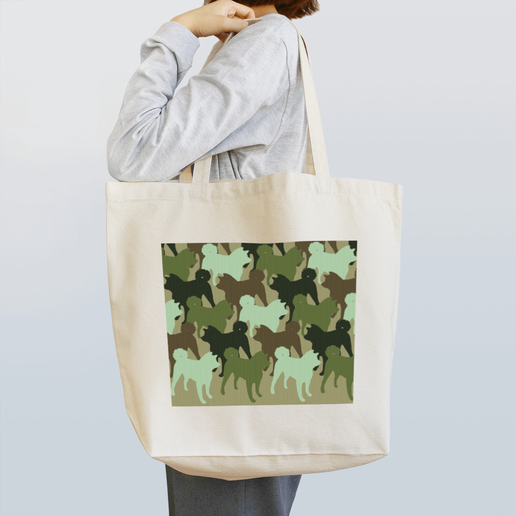 onehappinessの柴犬　迷彩柄 Tote Bag
