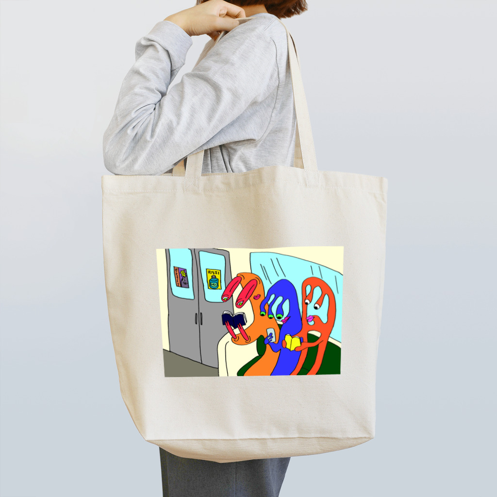 歌川夏子の電車 Tote Bag