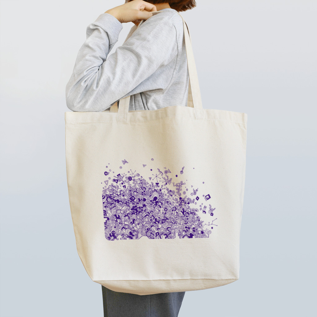 maro's POKER FACEのマーブルパープル Tote Bag