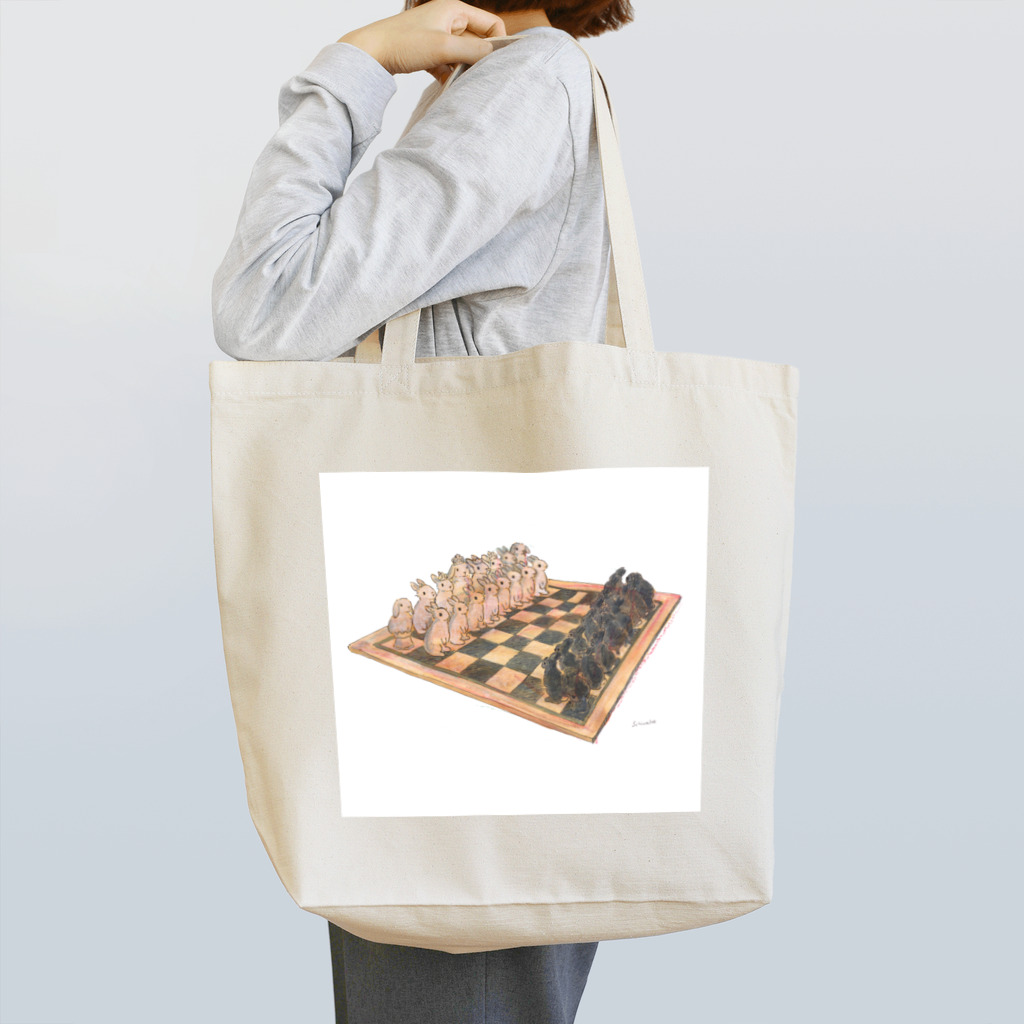 SCHINAKO'SのRabbit chess トートバッグ