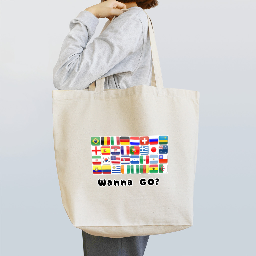 FLEX INTERNATIONALの「Wanna Go？」 トートバッグ