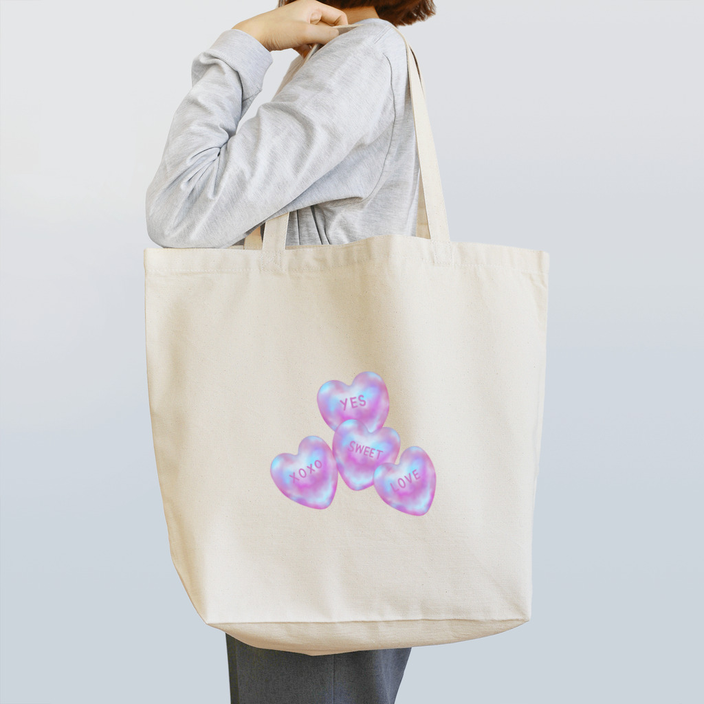 たべもの屋さんのハートキャンディ Tote Bag