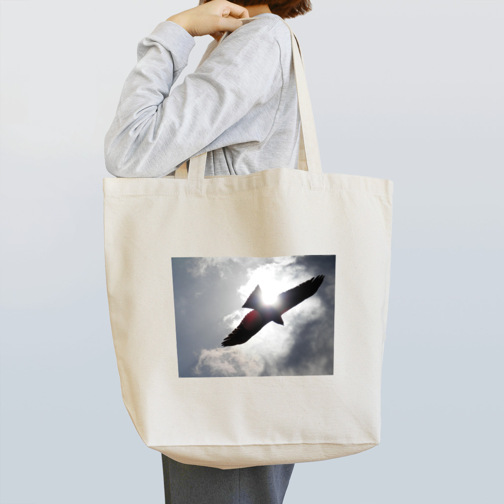 デザイナーショップfreedoor withトーマのオリジナルバード～自由に空を飛ぼう トートバッグ