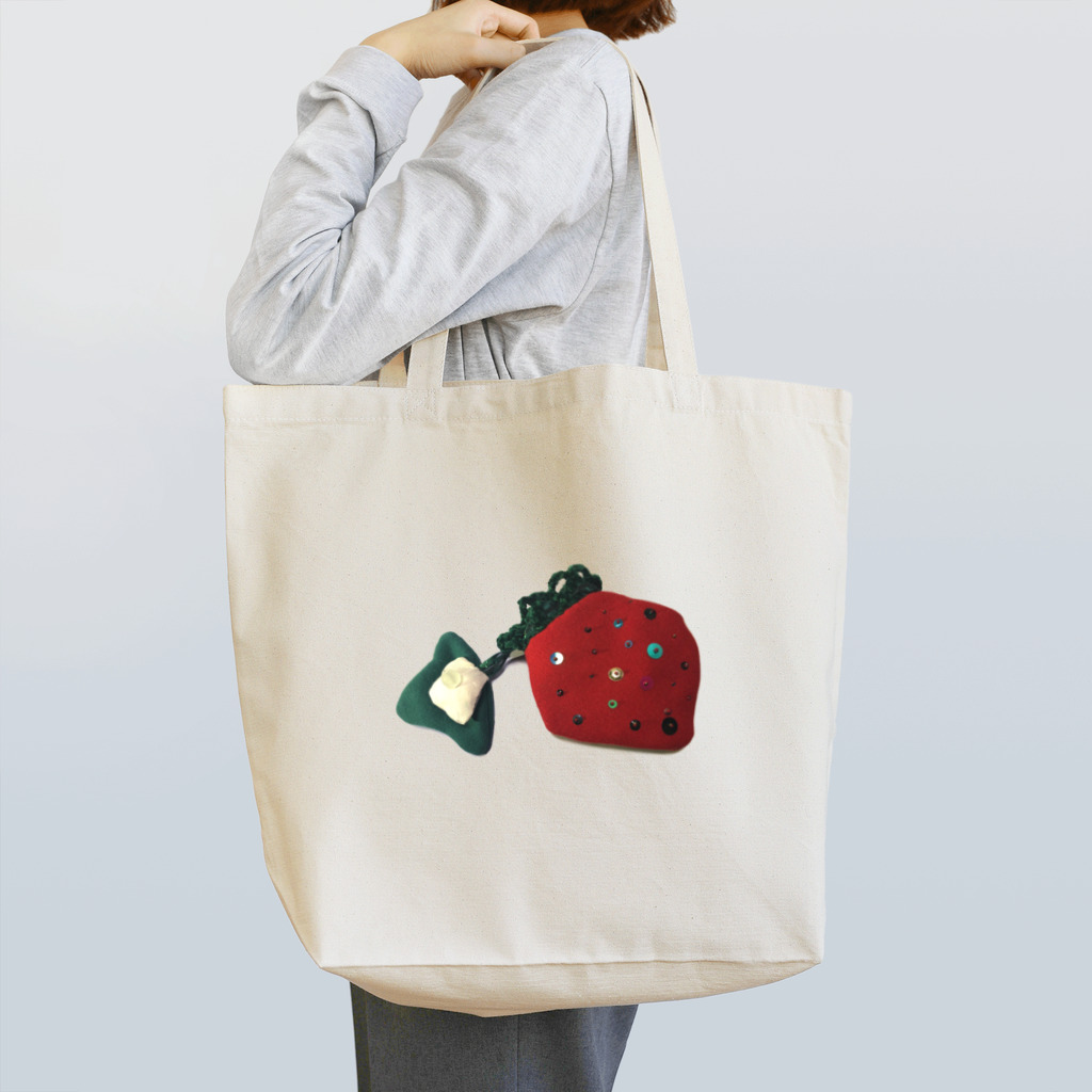 きんちゃく屋さんのぴかぴか種の苺の巾着袋 Tote Bag