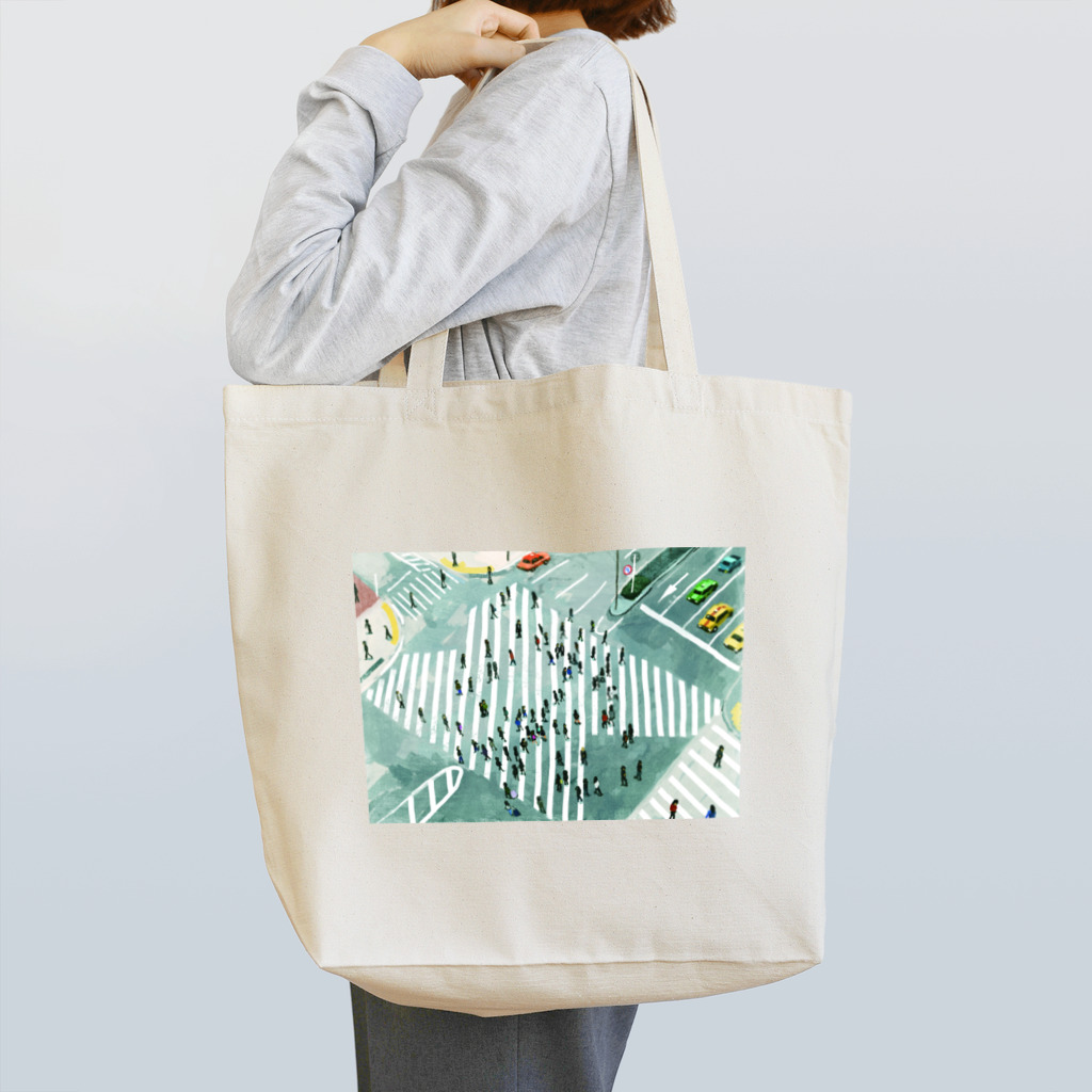 グラウンドの新宿交差点 Tote Bag