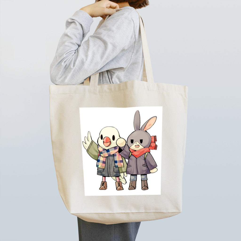 しめぎの二羽が行く Tote Bag