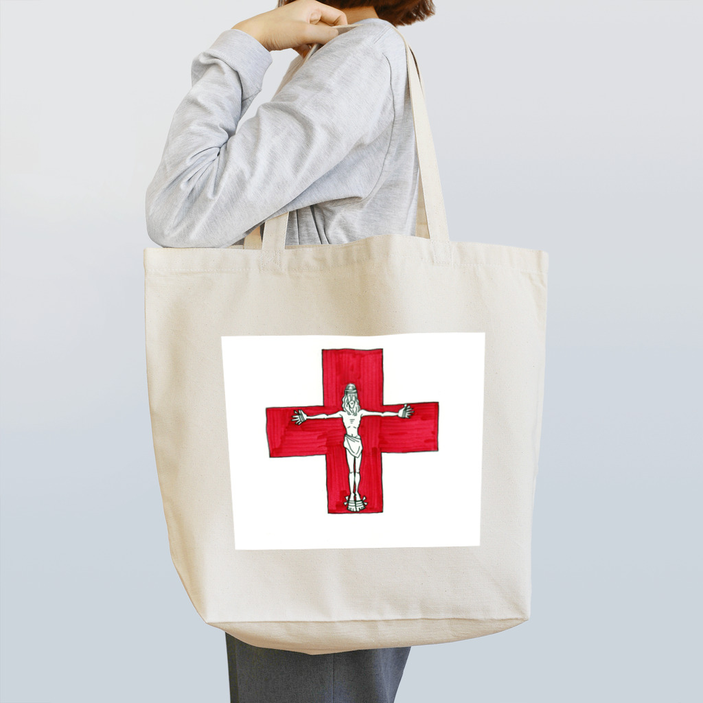 shiromanzyuの赤十字架 トートバッグ