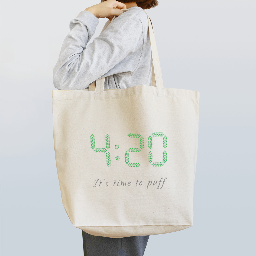 Plantyの420 "It's time to puff" アイテム トートバッグ