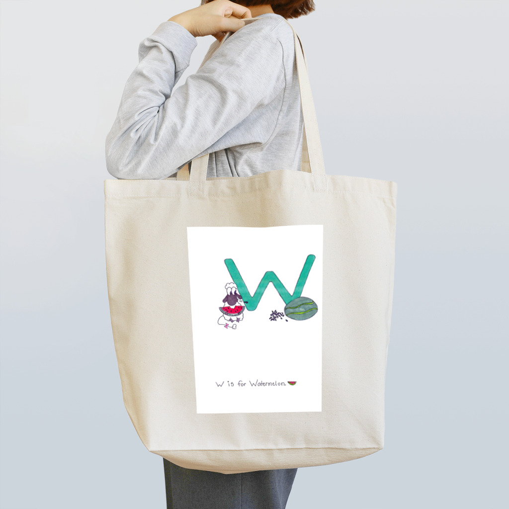 シープロジェクトのW is for Watermelon  Tote Bag