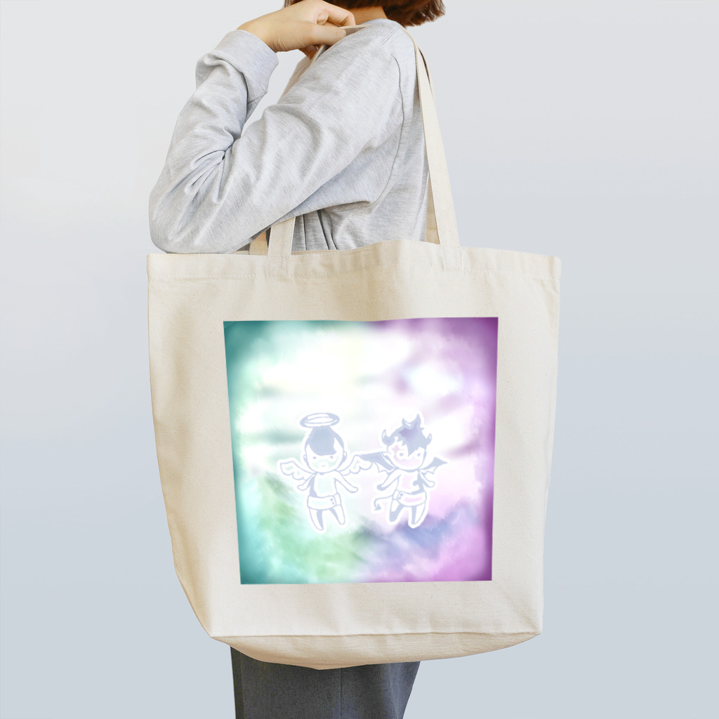 GomaWorks@LINEスタンプ販売の天使と悪魔 Tote Bag