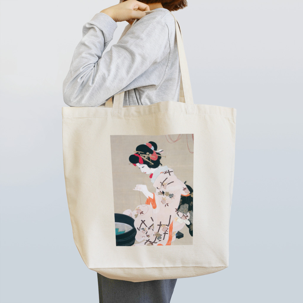 世界の絵画アートグッズの北野恒富 《願いの糸》 Tote Bag