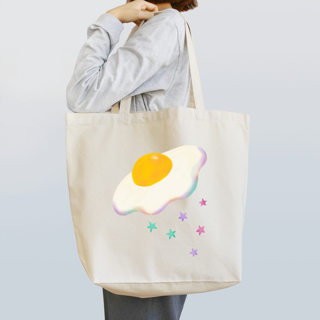 necocoaの空飛ぶめだまやき - Flying Fried Egg Tote Bag