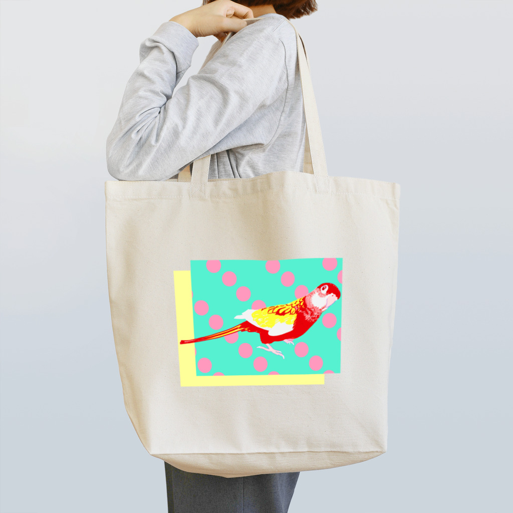 インコデザインの七草インコｰルビノー Tote Bag