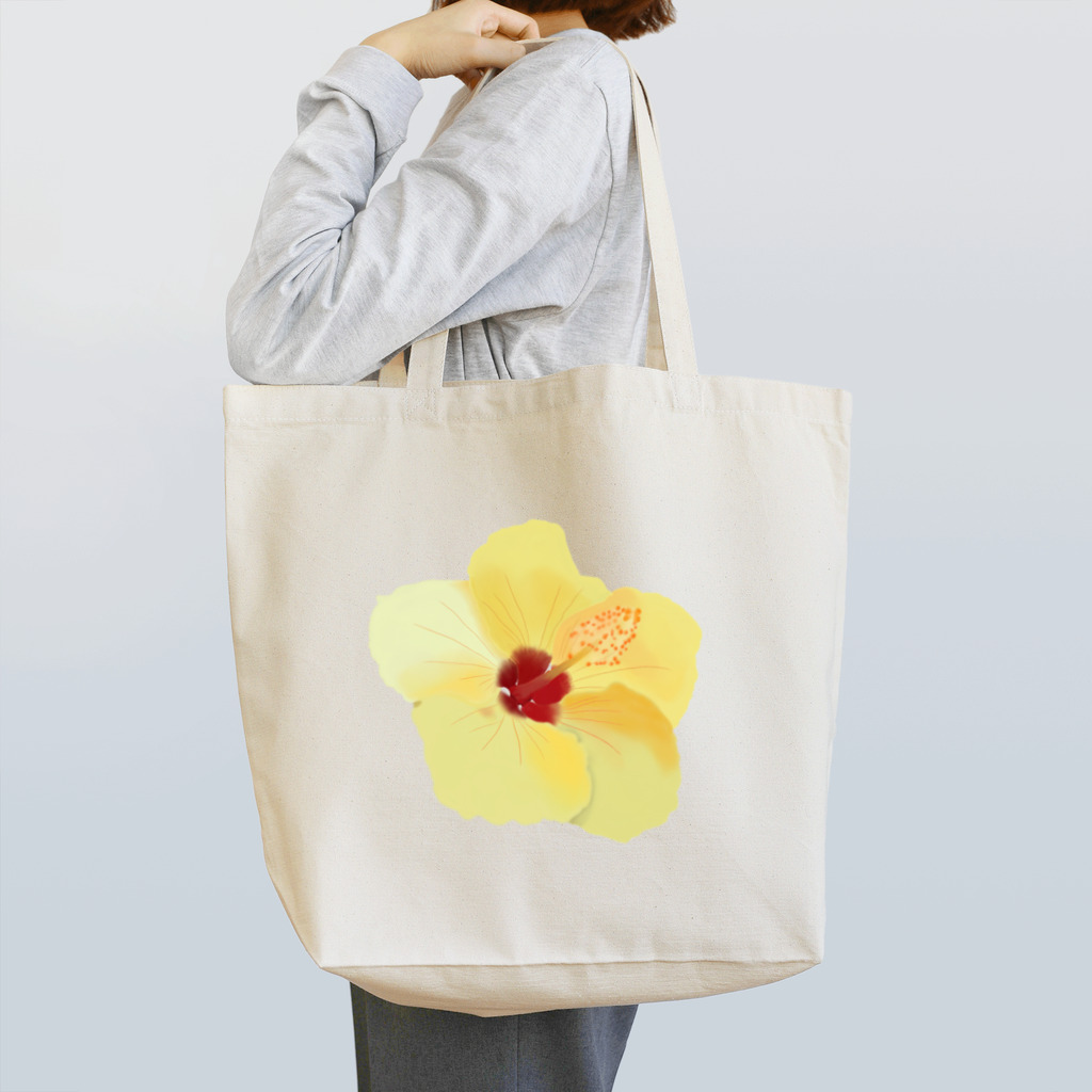 9th Waveの黄色いハイビスカス Tote Bag