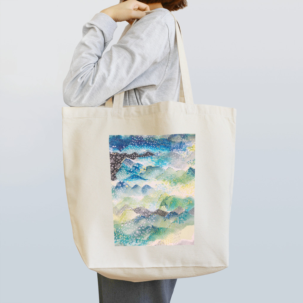 peonicの山に雨 Tote Bag