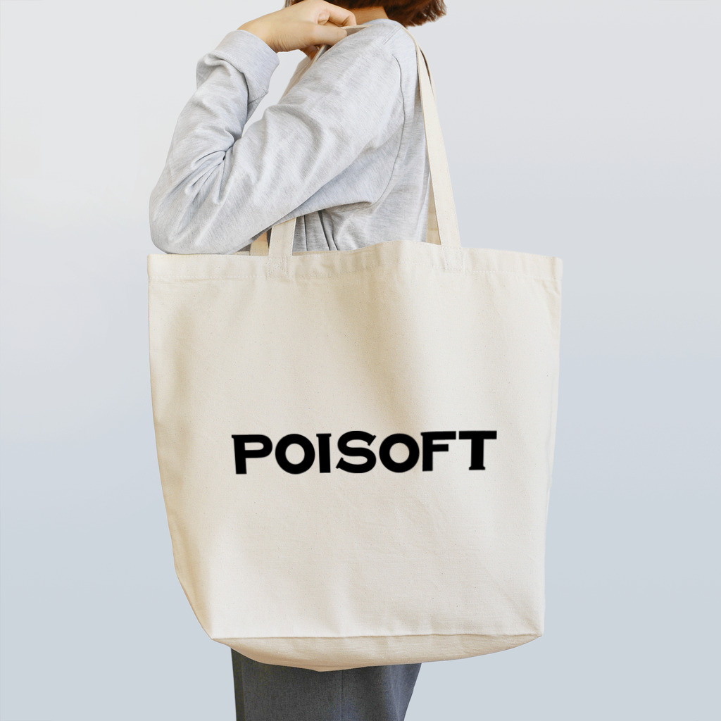 POISOFTのポイソフトロゴ（ブラック） トートバッグ