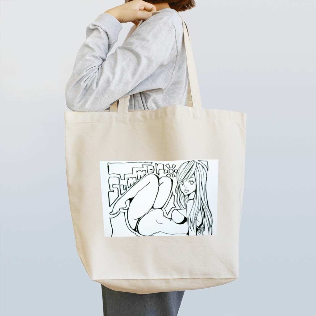 みしゃ@Atelier Robinのサマーガール Tote Bag