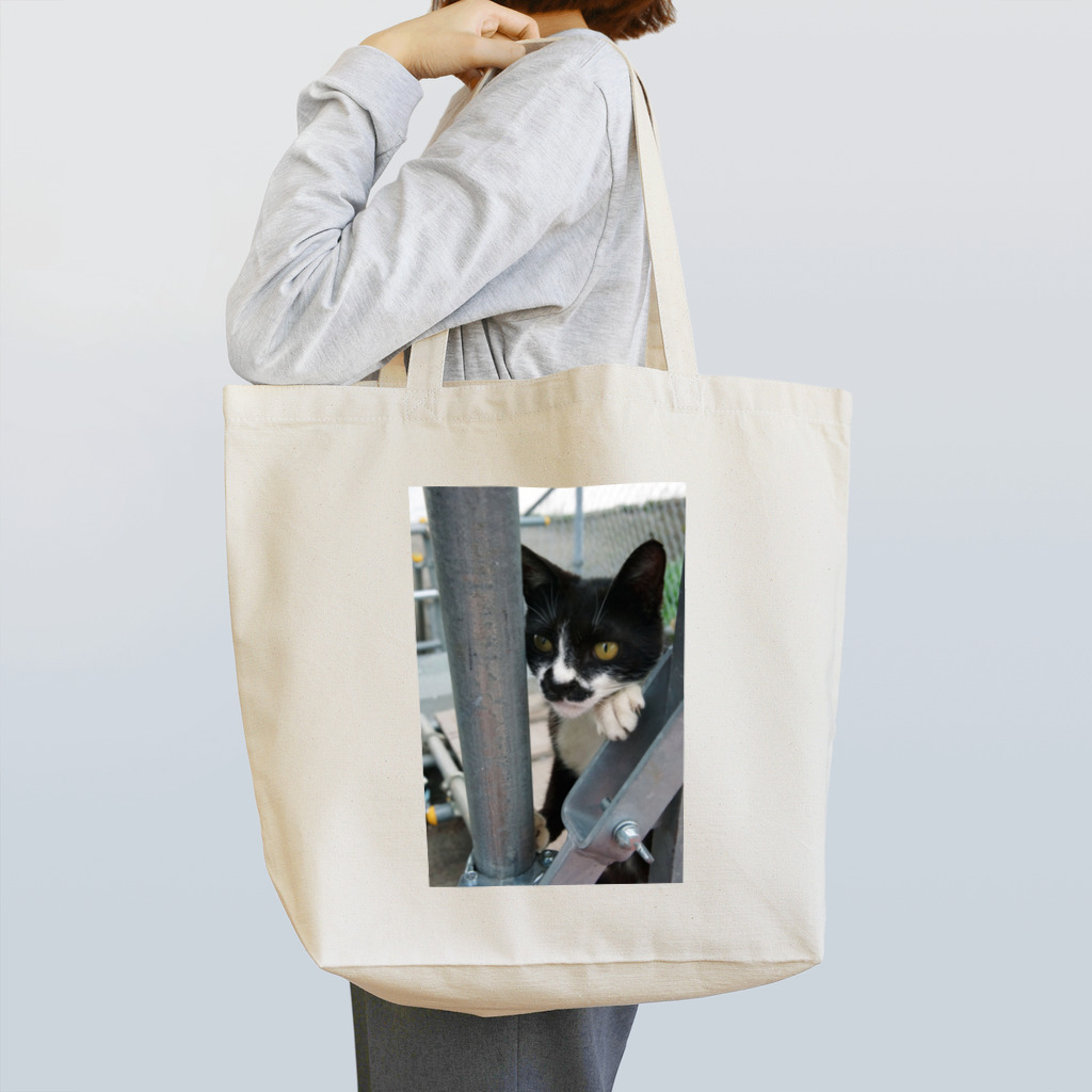 シッポ追いの猫写真店の張り込み Tote Bag