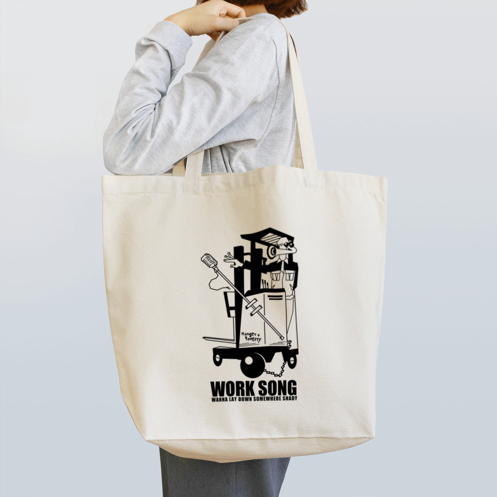 mosmos storeのWORK SONG -black- Tote Bag