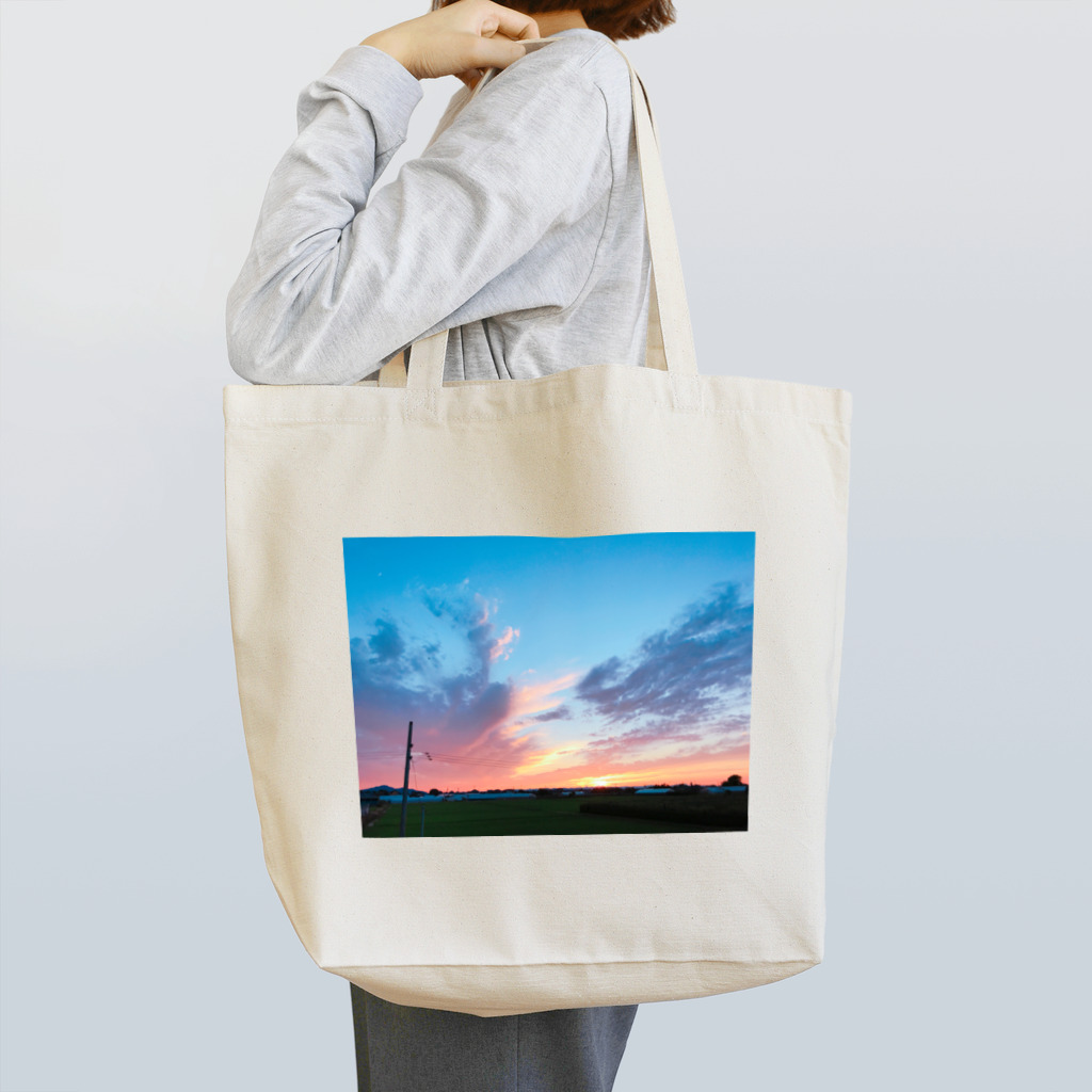 モモたろ屋の夏の夕焼けフォトグラフ Tote Bag