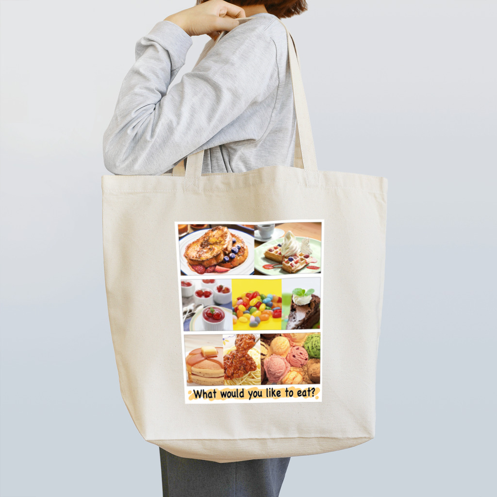 きゃ４(きゃしー)の食べ物模写 トートバッグ