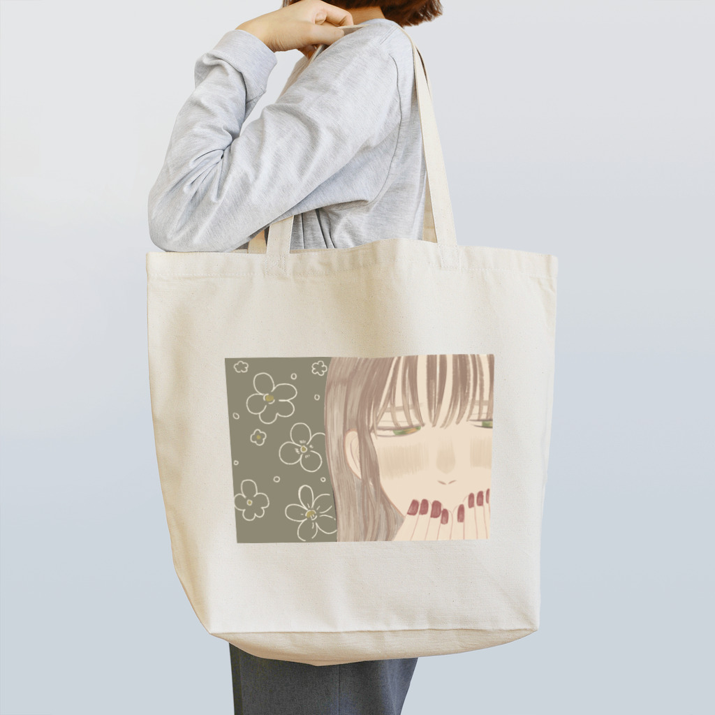 sizuku_artの君とお花 トートバッグ