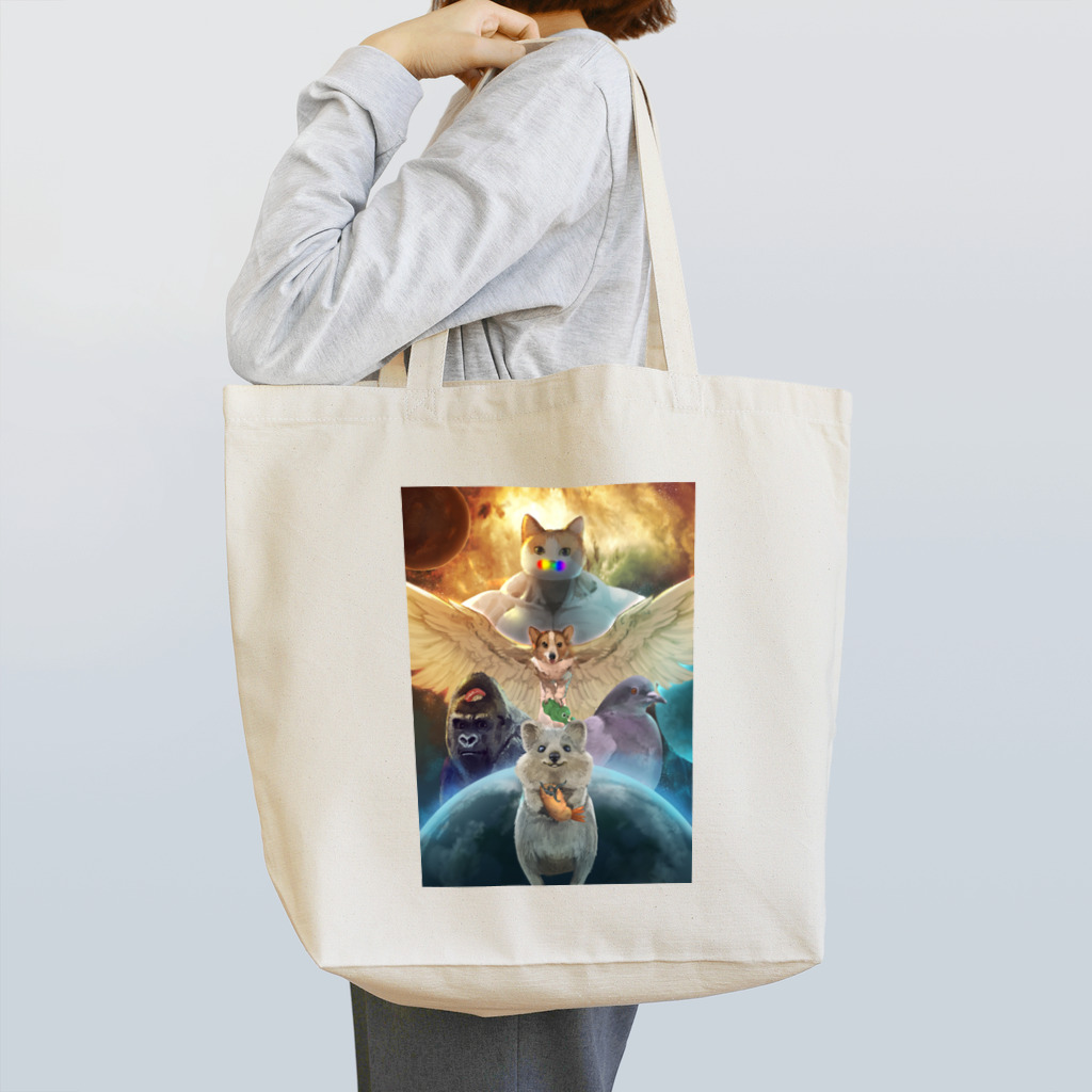 原田いすか‎ฅ( ̳• ·̫ • ̳ฅ)のｵｳﾙﾄﾞｯｸﾞﾈｺｴﾋﾞﾌﾗｲﾗｲｼﾞﾝｸﾞ Tote Bag