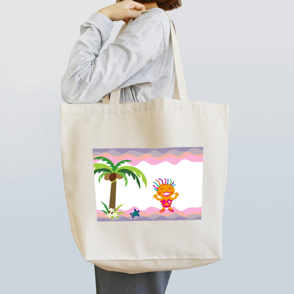 ジルトチッチのデザインボックスのクレコちゃんの夕暮れハワイの海 Tote Bag