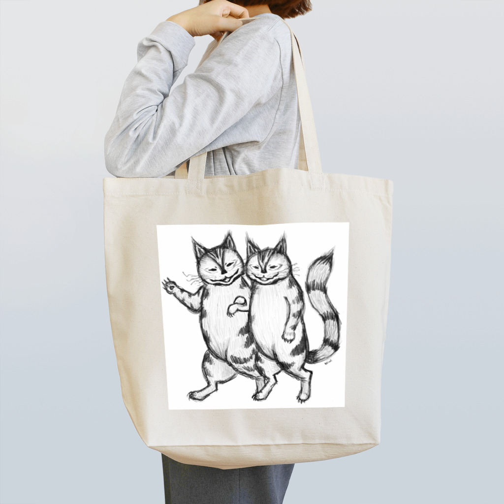 kiwiの仲の良い猫 トートバッグ
