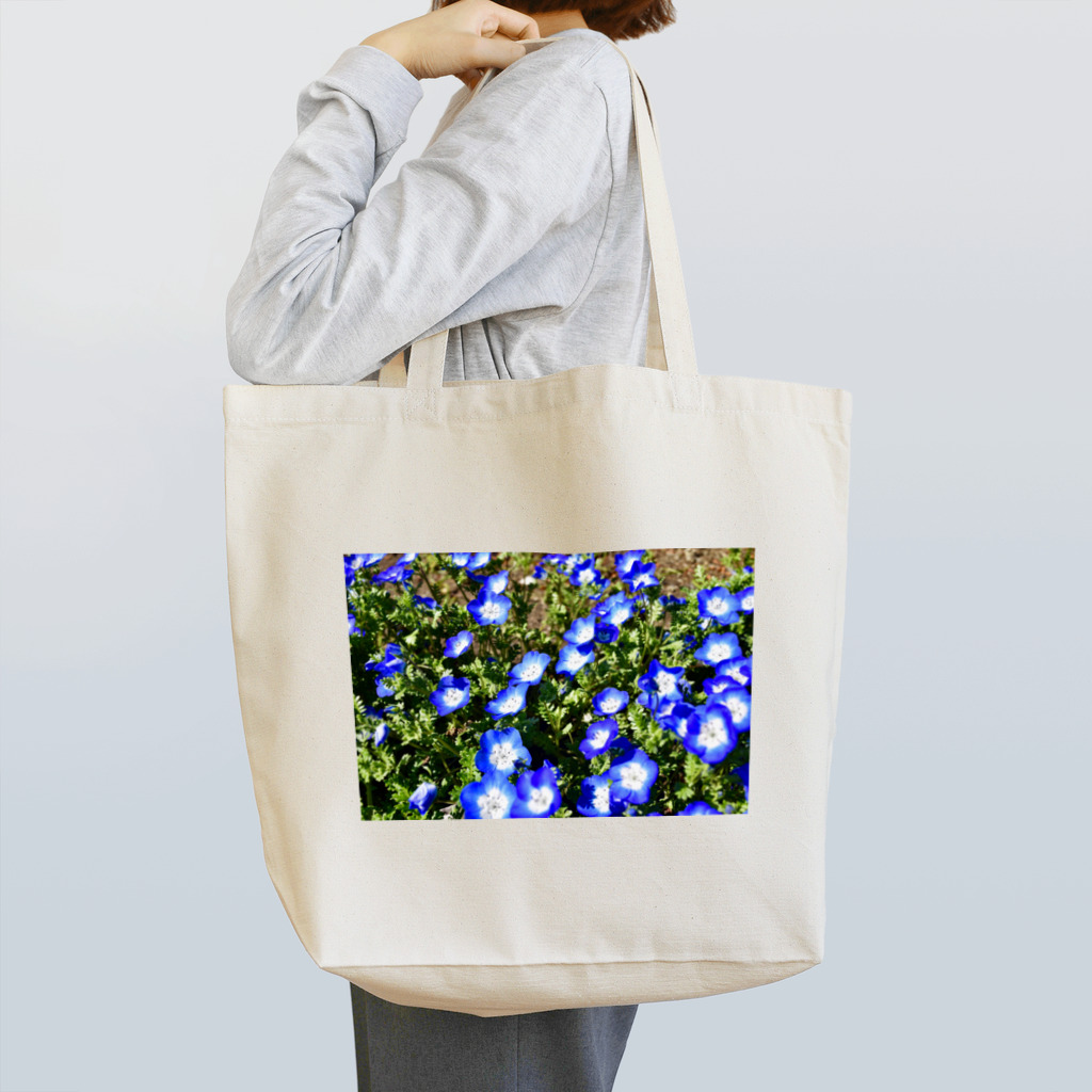 水りんご@ランニングマンの幸せの青い花 トートバッグ