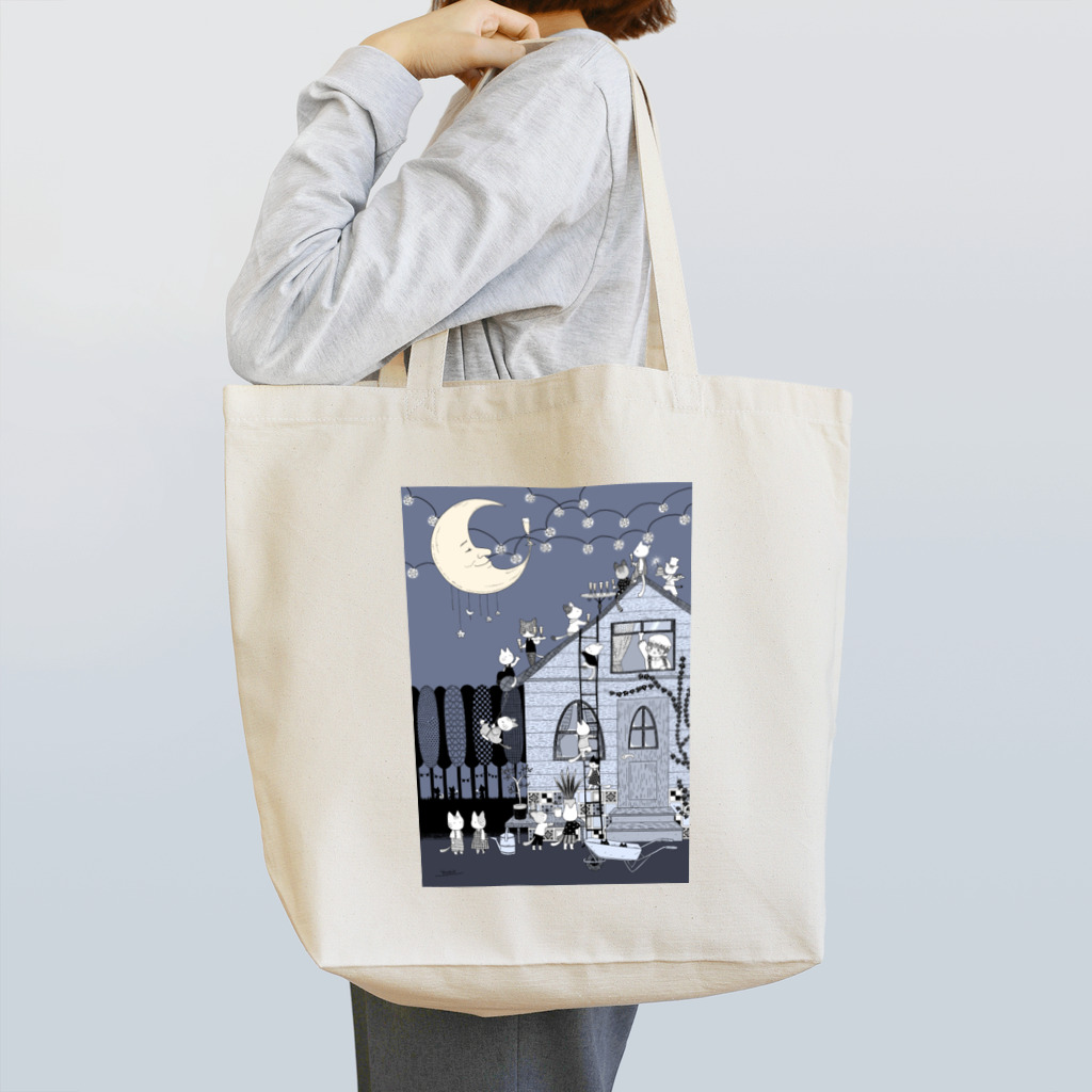 もぐもぐ水玉ワンピースのおじゃましてます Tote Bag