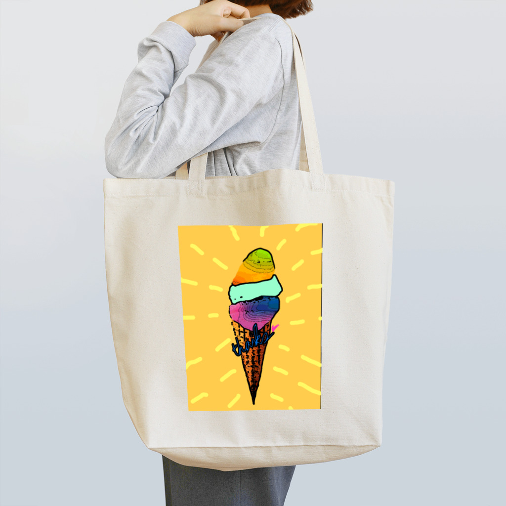PinKManのアイスクリン Tote Bag