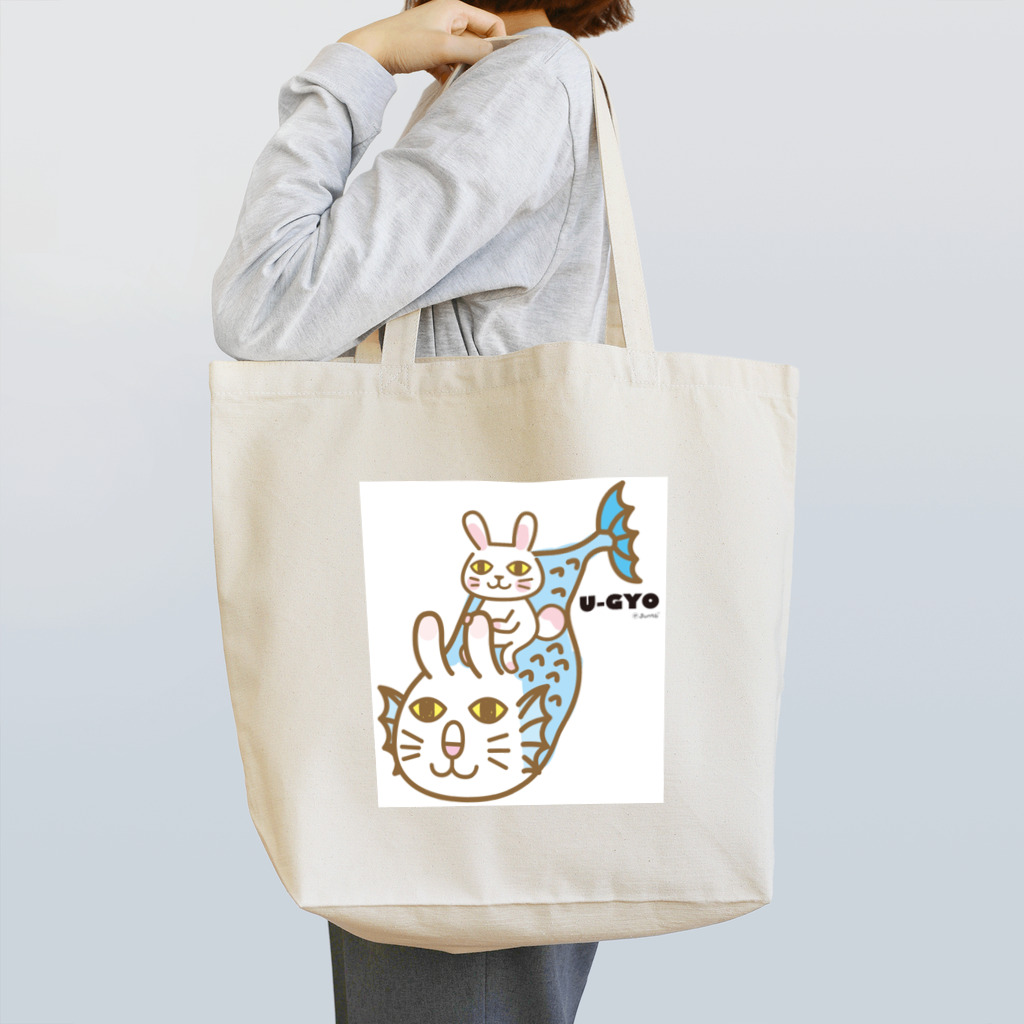 Jun56のついてる兎魚。 Tote Bag