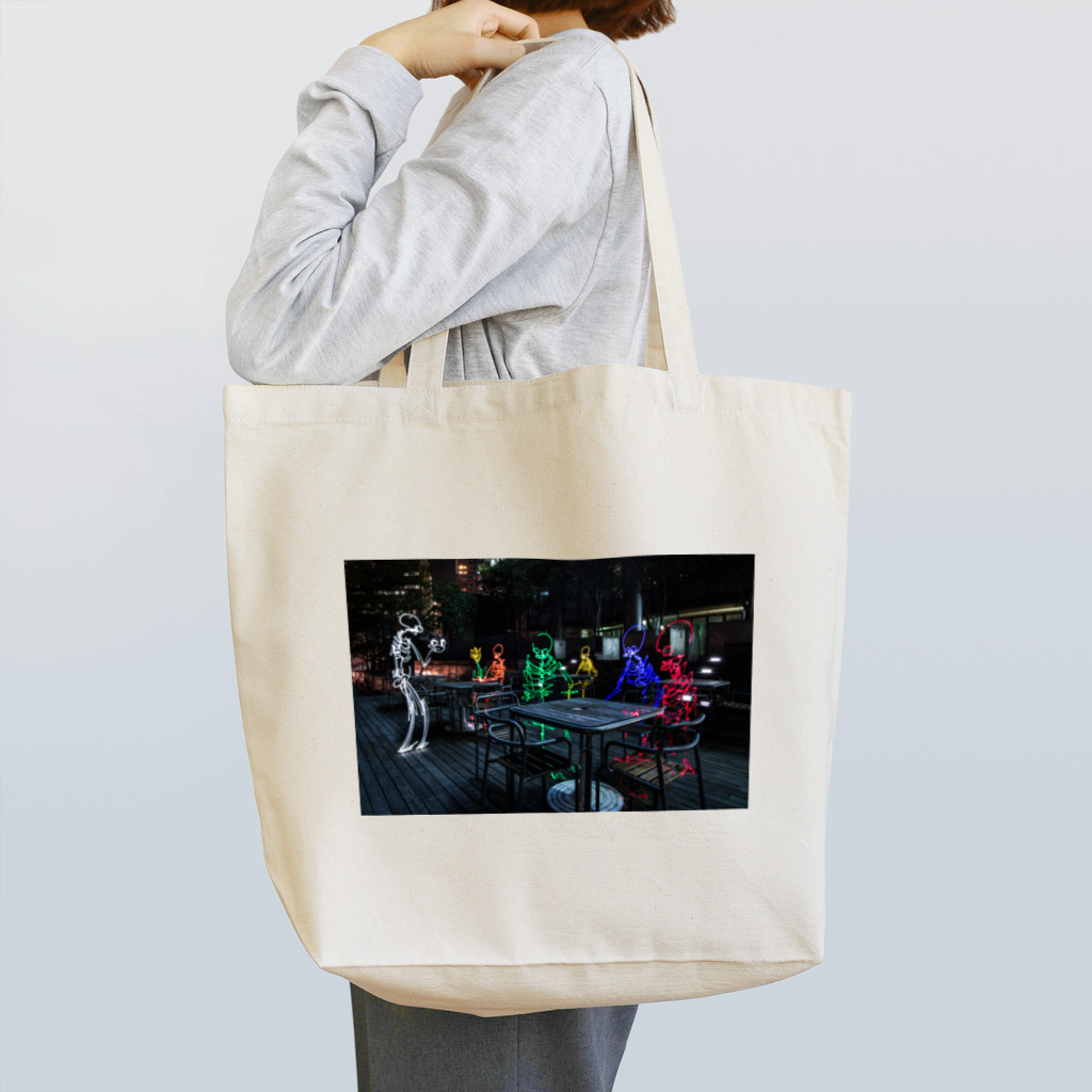 816photographyのライトペイントアート"midnight cafe" Tote Bag