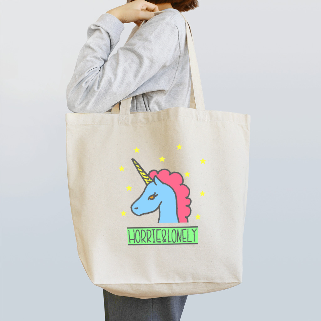 MY LONELY SPACEのSweet Dream Unicorn (Blue) トートバッグ