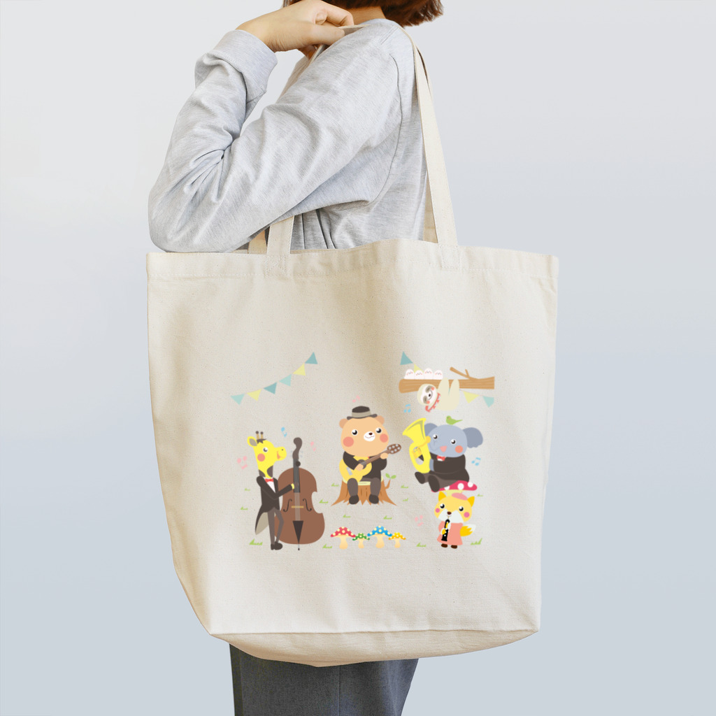 アニマルシェの森の動物音楽隊 Tote Bag