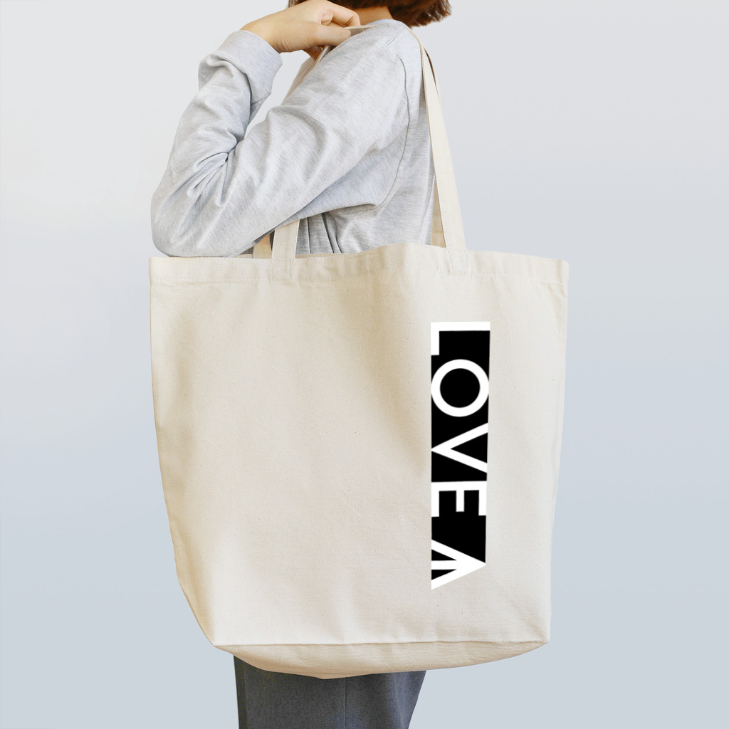 YükaCh!ka(ユカチカ)のLOVE→白抜き Tote Bag