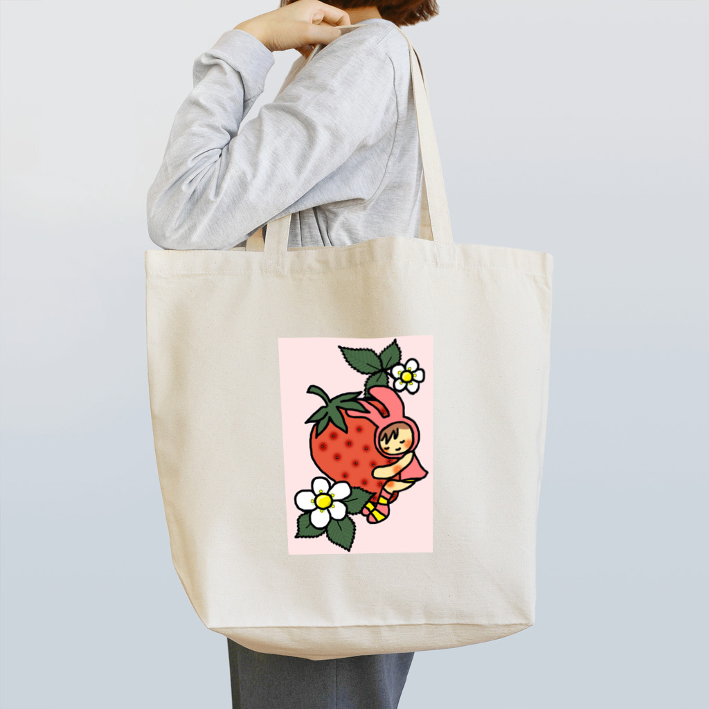 きゃらめる屋のstrawberry Tote Bag