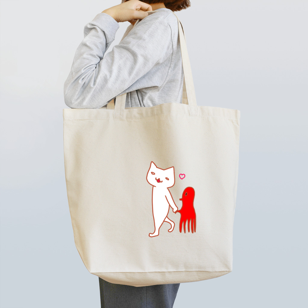 からすみインコ🦜のあいさつしろねこ(unique face) Tote Bag