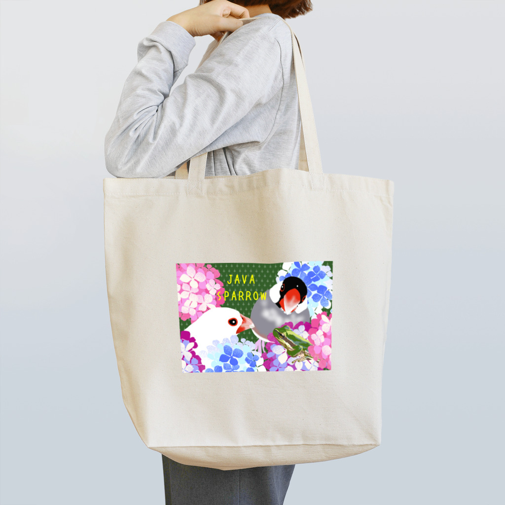 KINAKOLab@SUZURIの文鳥さんとアマガエル Tote Bag