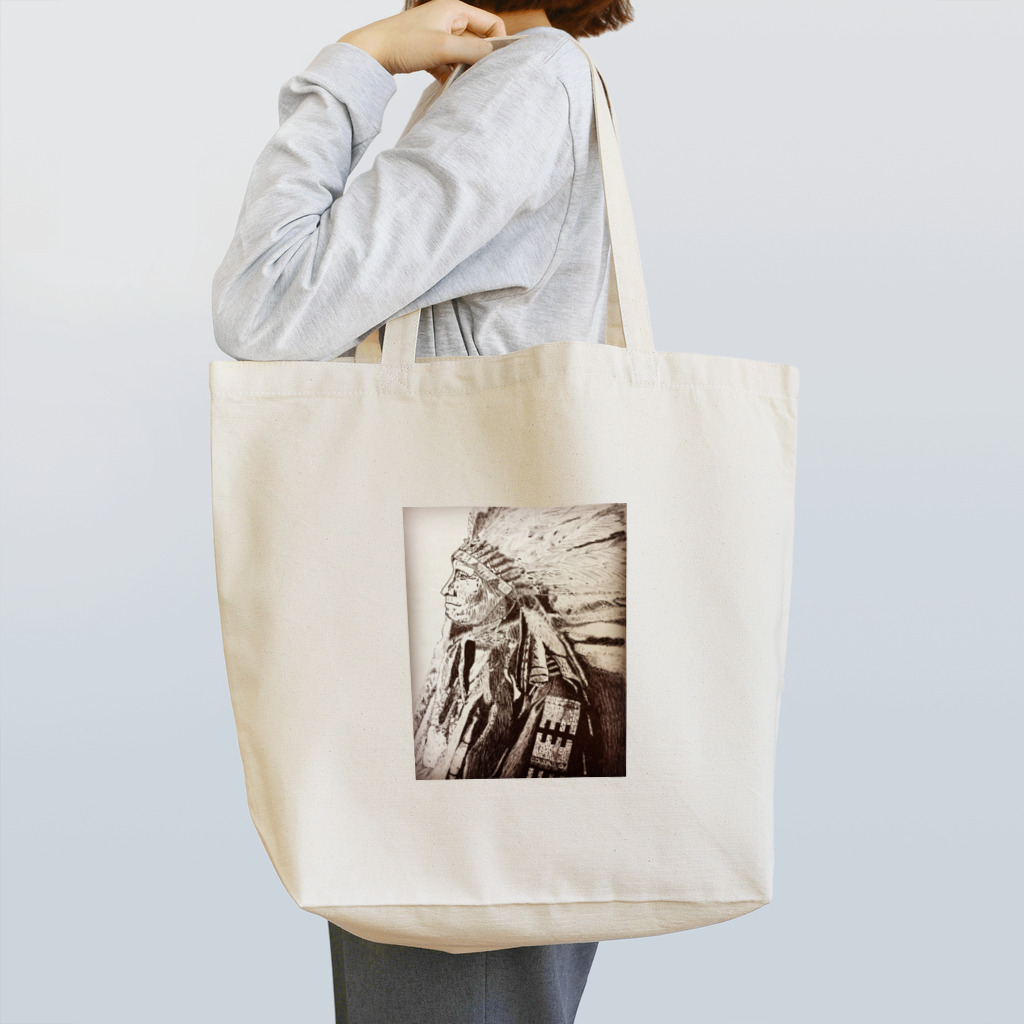 ☆手描きさん☆の手描きインディアン Tote Bag