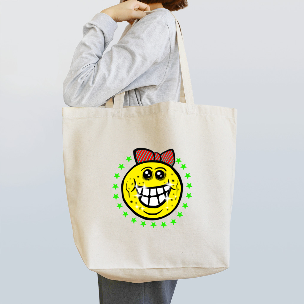 ぼんだぁの笑い太郎リボン付き Tote Bag