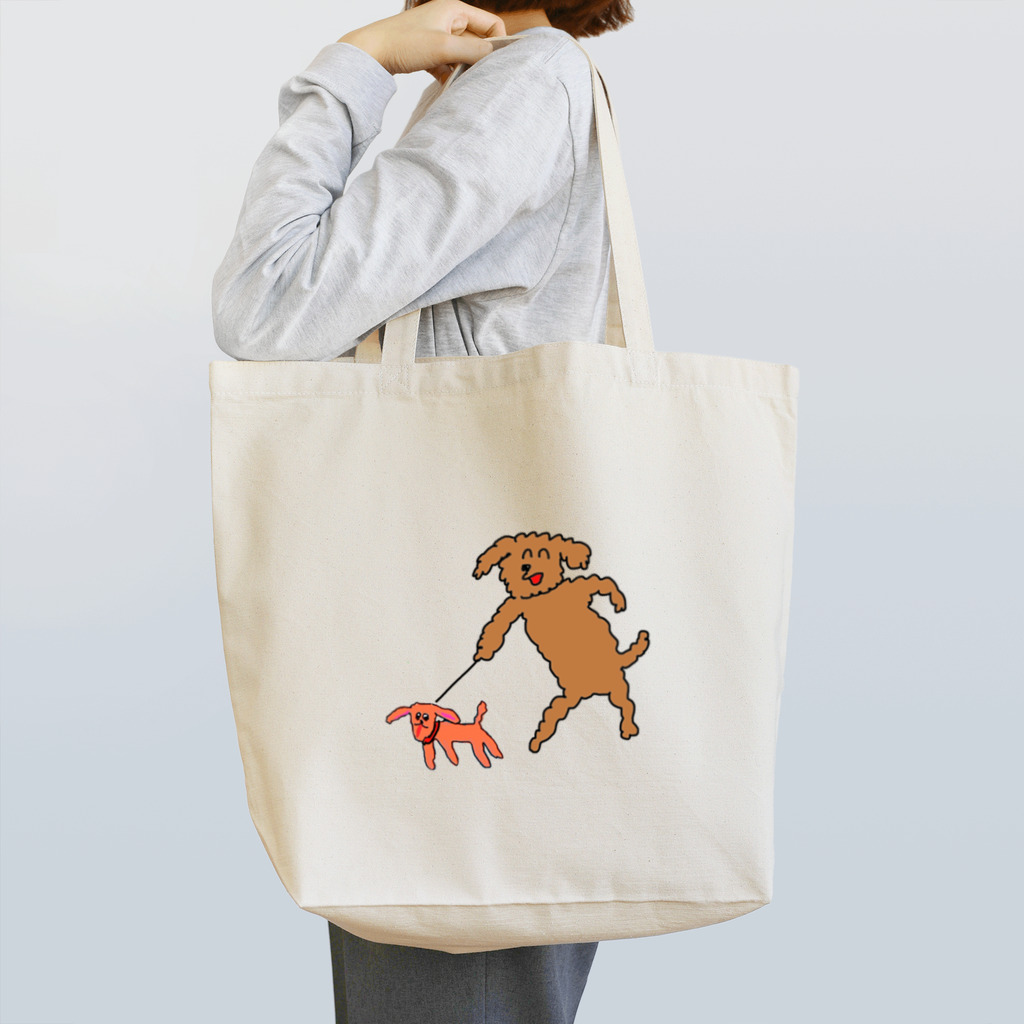 子供の言い訳の犬と犬おさんぽ Tote Bag